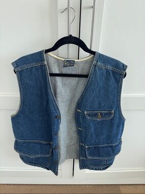Karl Kani Blue Denim Utility Vest